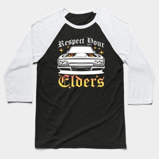 Funny Car Guy Classic Muscle Car Respect Your Elders Baseball T-Shirt